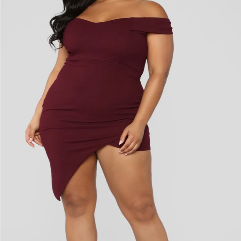Off the shoulder mini dress